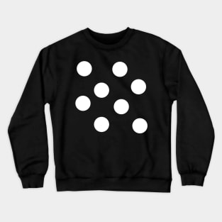 White on Black Polka Dots Crewneck Sweatshirt